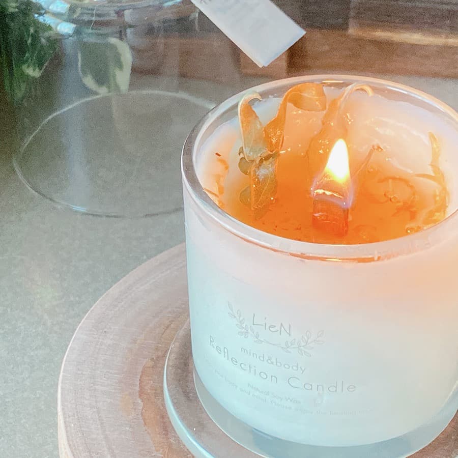 ガラスかぶせ蓋 ソイ キャンドル セージ＆パロサント 浄化 キャンドル