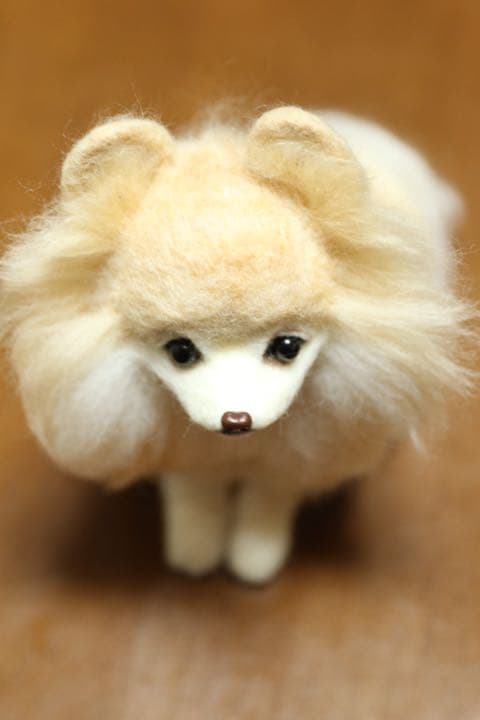羊毛フェルト　ポメラニアン