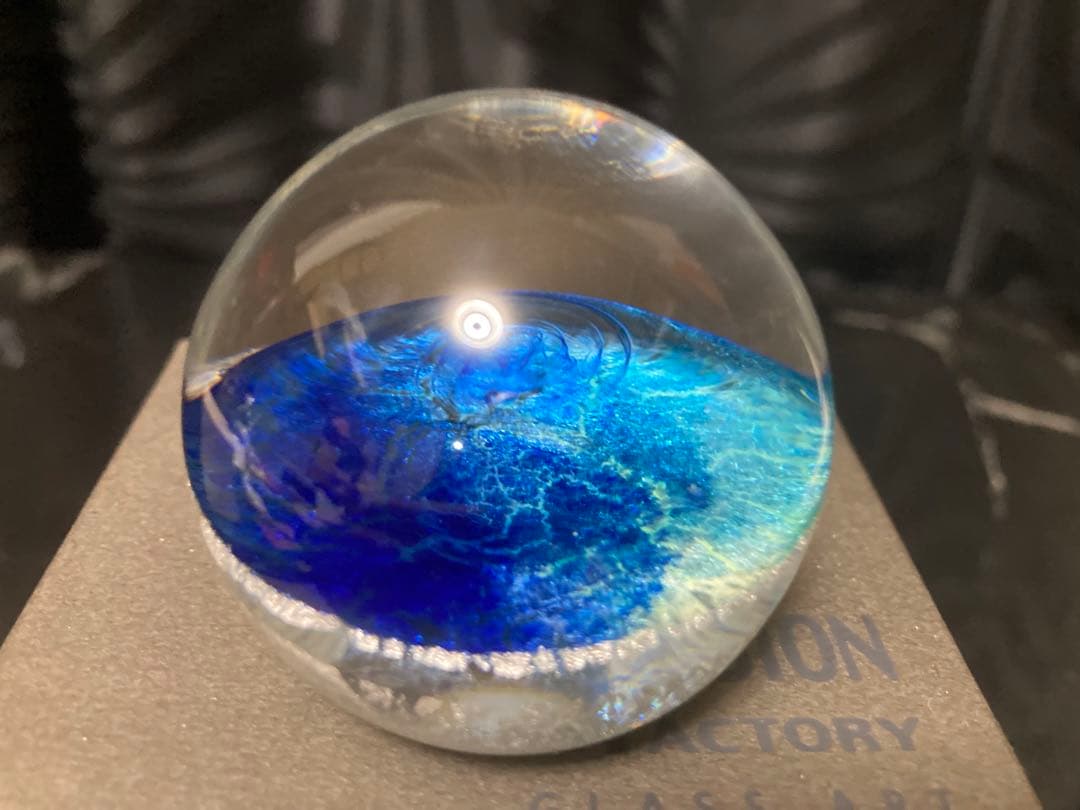 ノグチミエコ 四季球 夏 ◆ ガラス アート オブジェ 【送料無料】