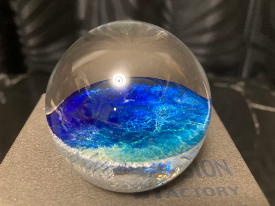 ノグチミエコ 四季球 夏 ◆ ガラス アート オブジェ 【送料無料】