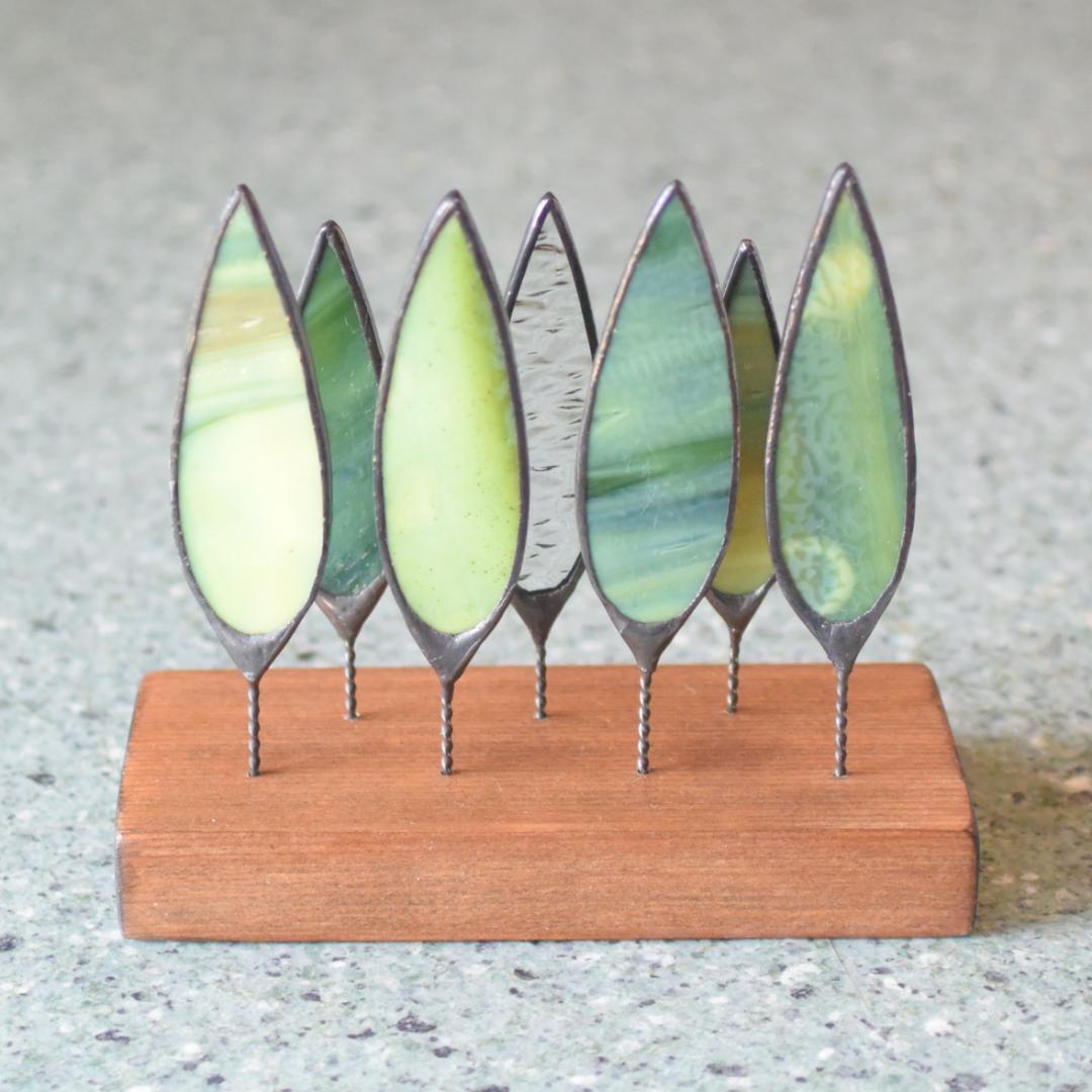 もんちゃんまま・木立ち　ステンドグラス(STG209)