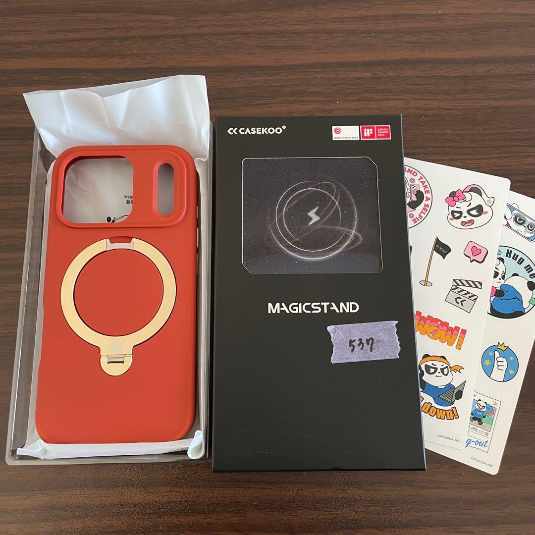 CASEKOO iPhone 17Pro ケース 360°回転 マグセーフ