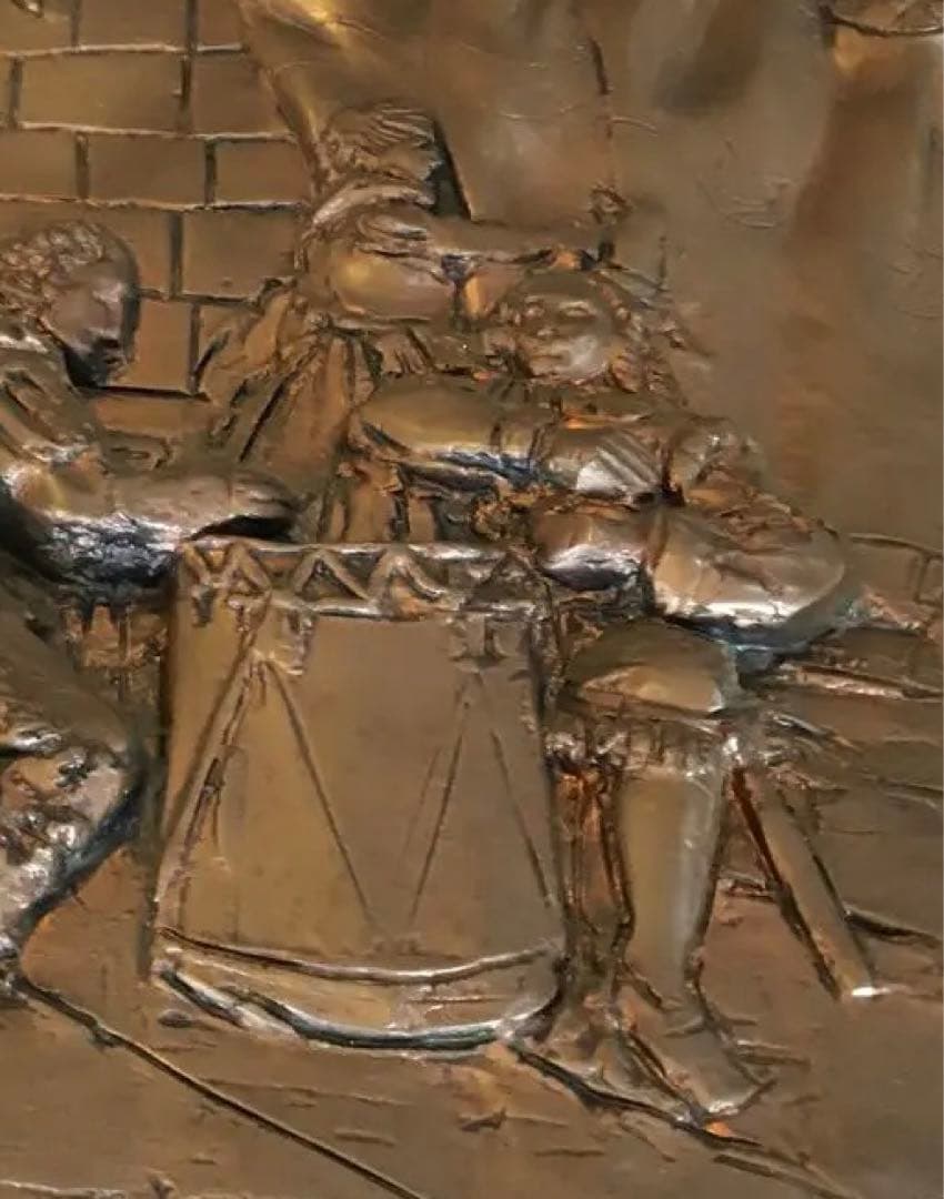 95cm懸金属製品/浮彫り /彫刻 歴史的シーン