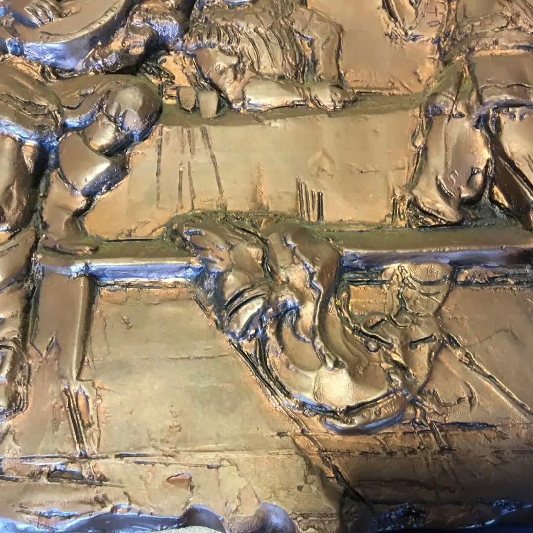 95cm懸金属製品/浮彫り /彫刻 歴史的シーン