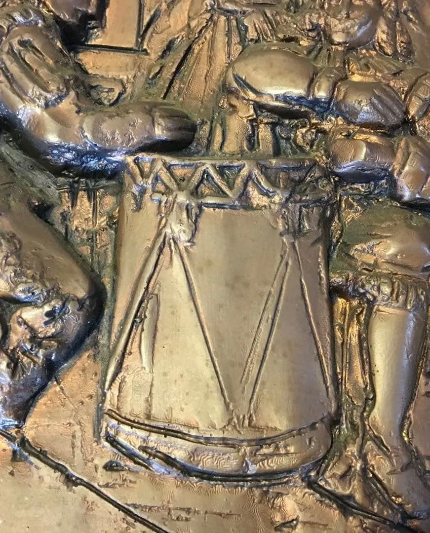 95cm懸金属製品/浮彫り /彫刻 歴史的シーン