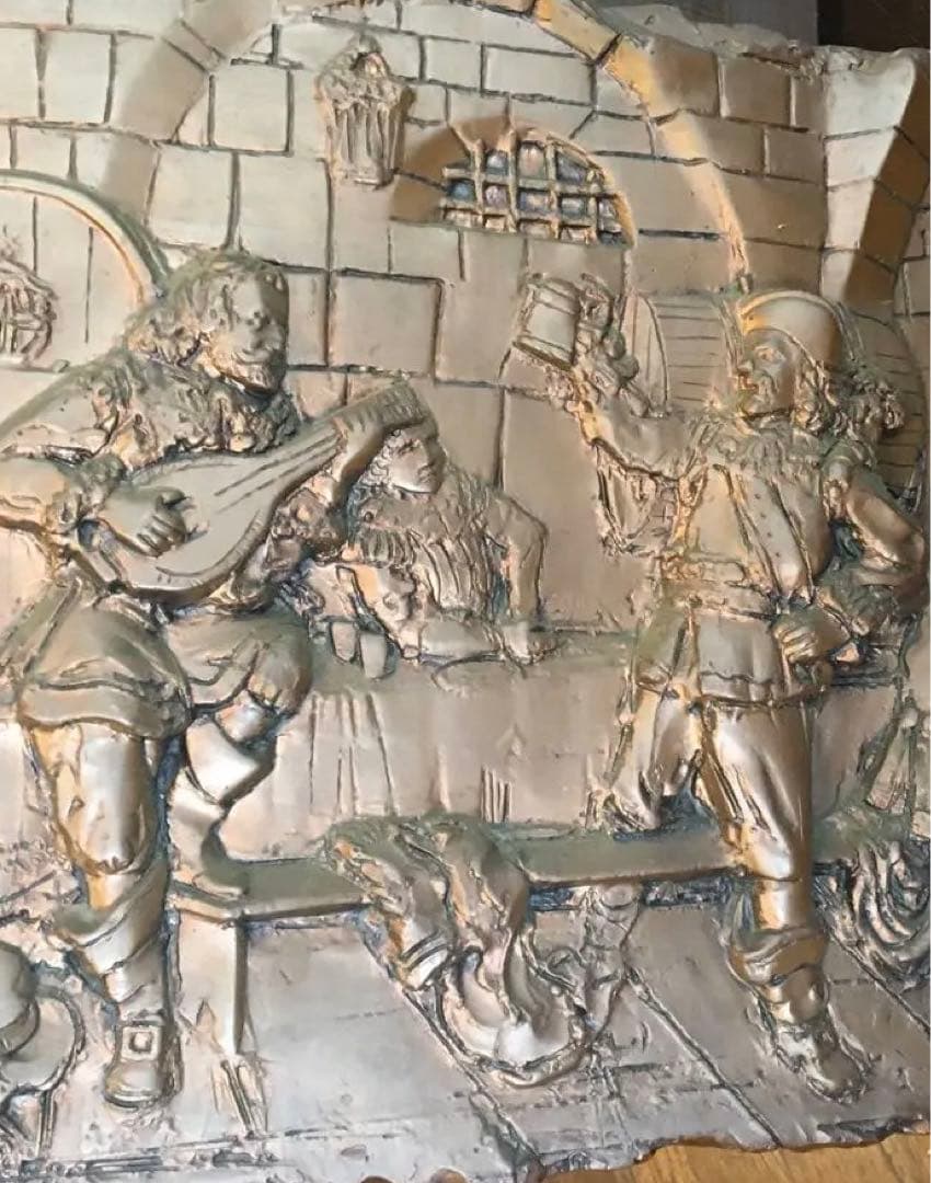 95cm懸金属製品/浮彫り /彫刻 歴史的シーン
