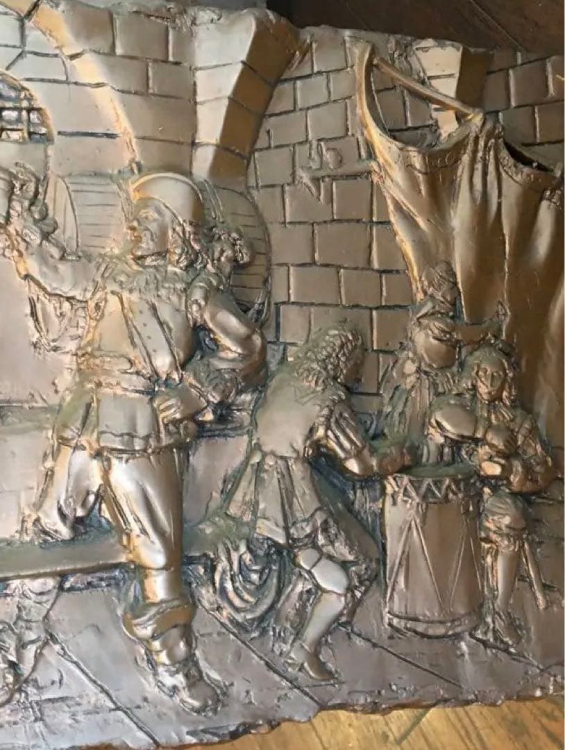 95cm懸金属製品/浮彫り /彫刻 歴史的シーン