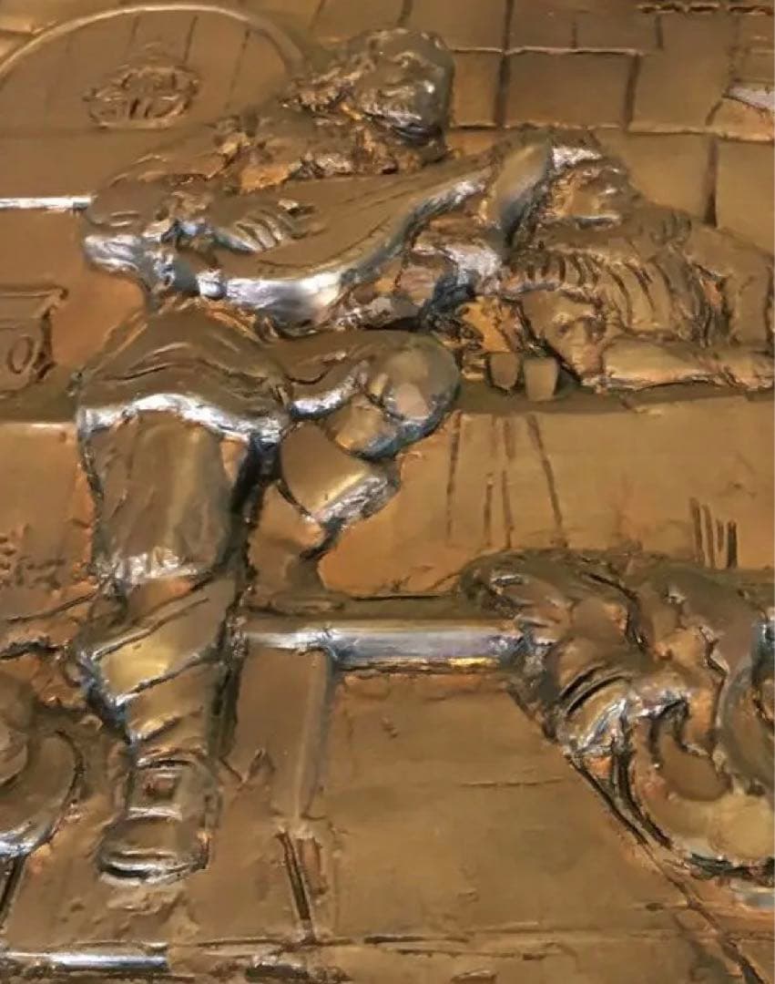 95cm懸金属製品/浮彫り /彫刻 歴史的シーン