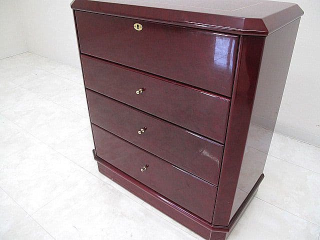 美品　モリカネ バール材 ジュエリーキャビネット 鍵付き ジュエリーチェスト