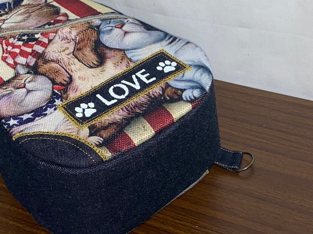 男女兼用☆岡山デニム*USAトラネコ♪リュックorワンショルダーバッグ