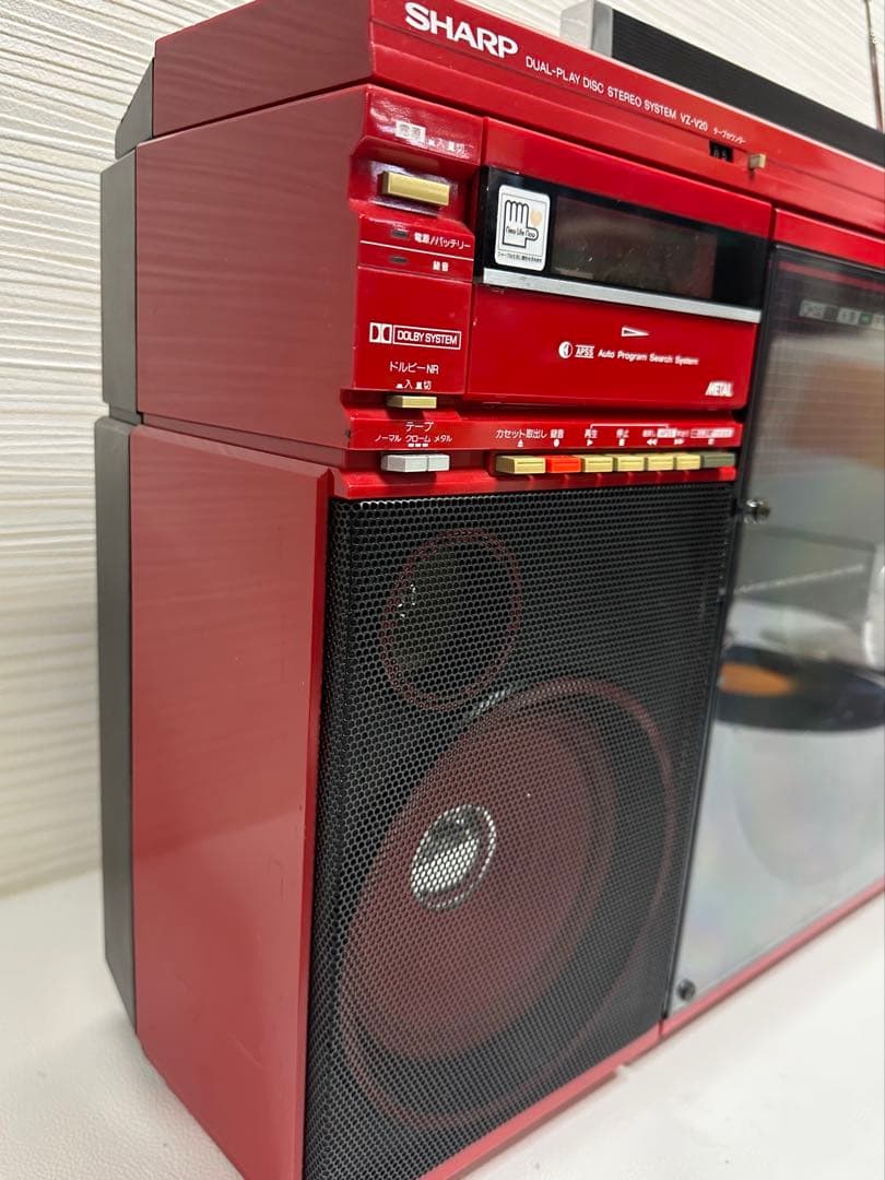 希少レッドSHARP VZ-V20 オートディスク 両面再生 完動品 整備美品