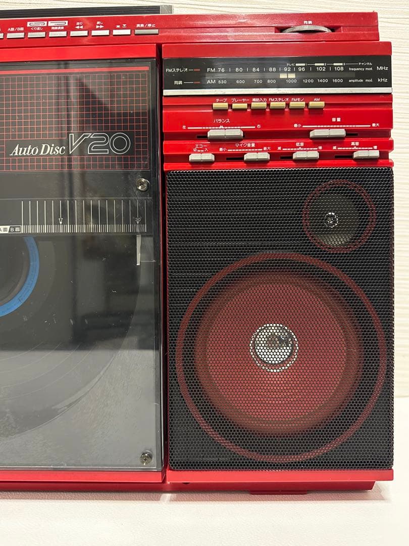 希少レッドSHARP VZ-V20 オートディスク 両面再生 完動品 整備美品