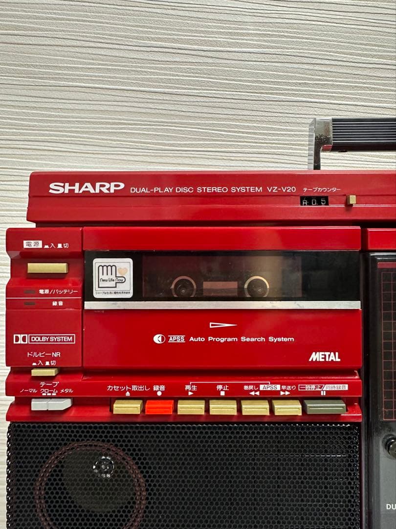 希少レッドSHARP VZ-V20 オートディスク 両面再生 完動品 整備美品