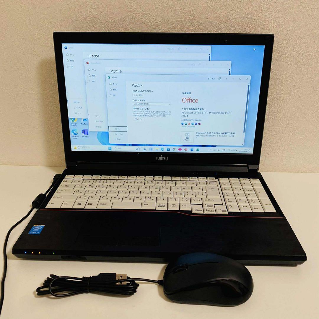 Y133 Fujitsuノートパソコンi5 SSD高速Windows11オフィス