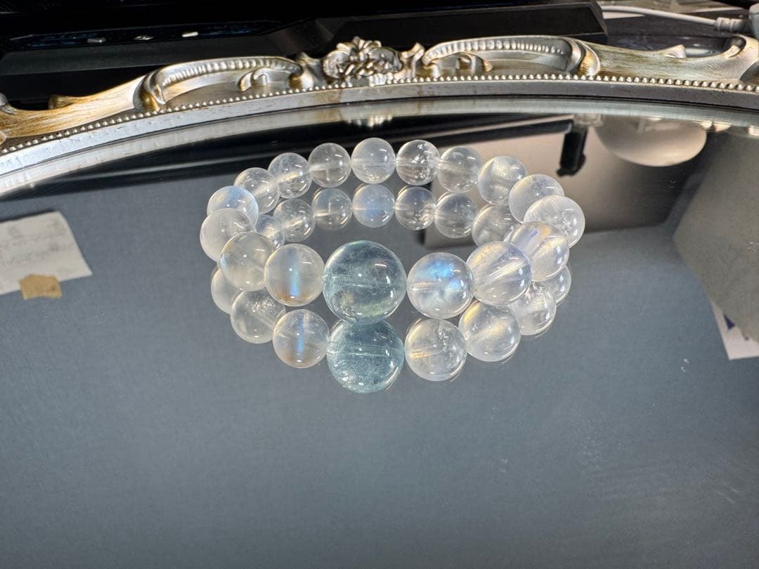 ムーンストーン×アクアマリン ブレスレット 天然石