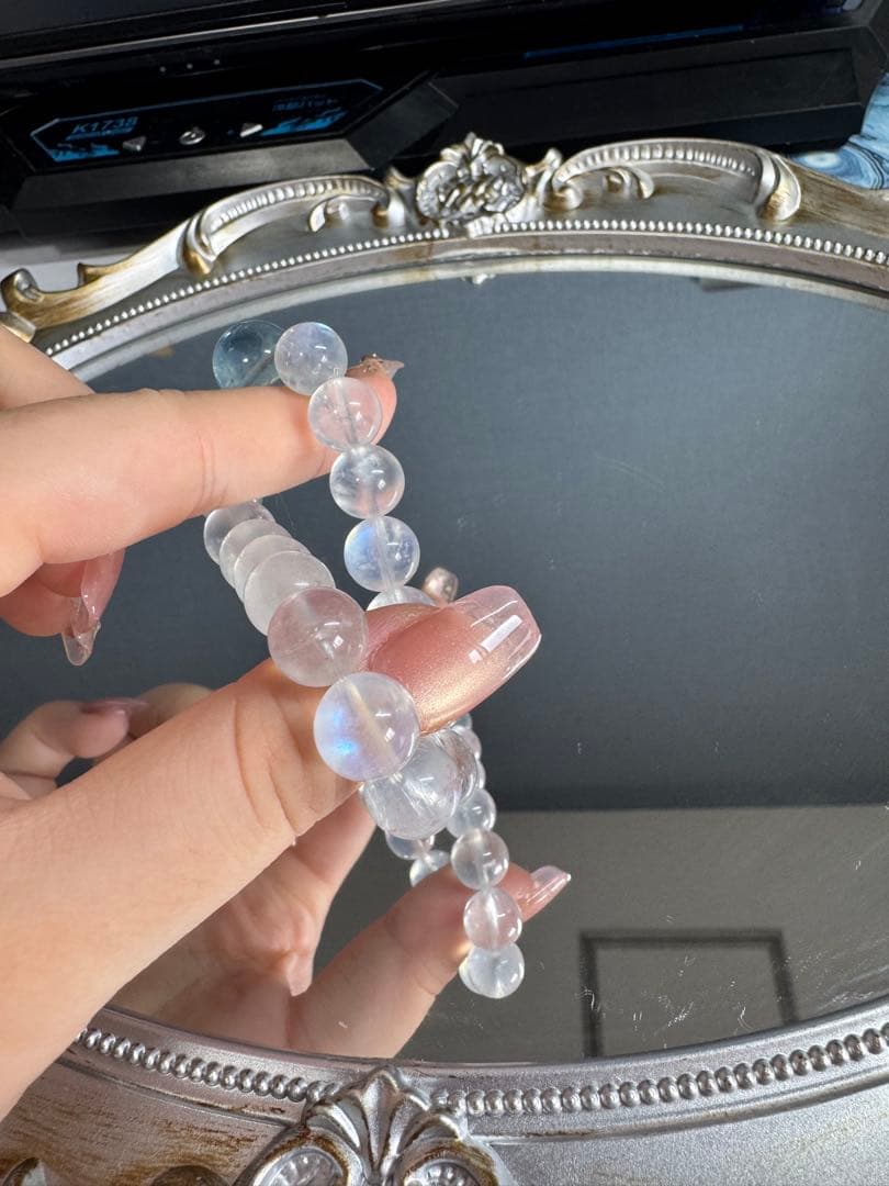 ムーンストーン×アクアマリン ブレスレット 天然石