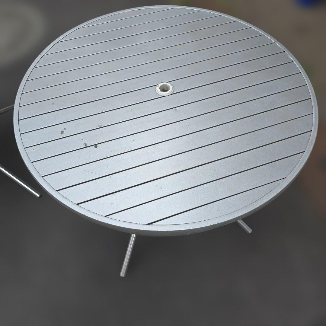 3月1日まで引取り 限定 ９０cm 二個セット 折りたたみ円形テーブル