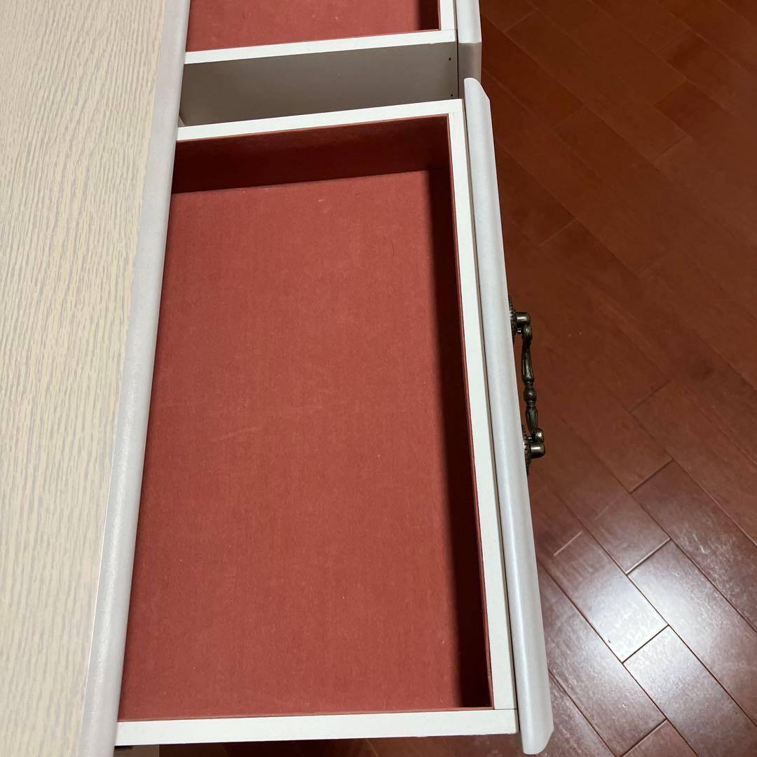 アンティーク風　猫足　ホワイトコンソールテーブル　デスク　幅100