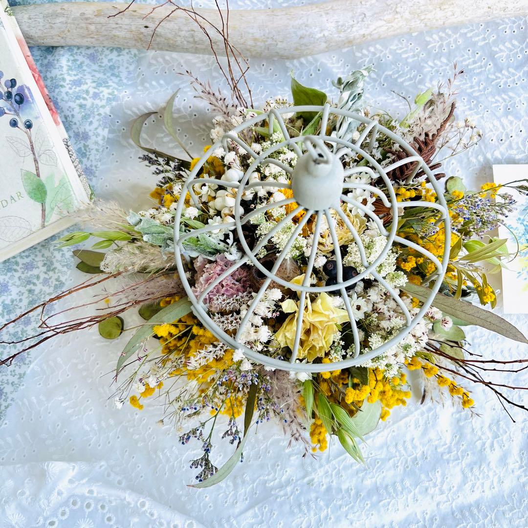 鳥かごアレンジ　フライングリース