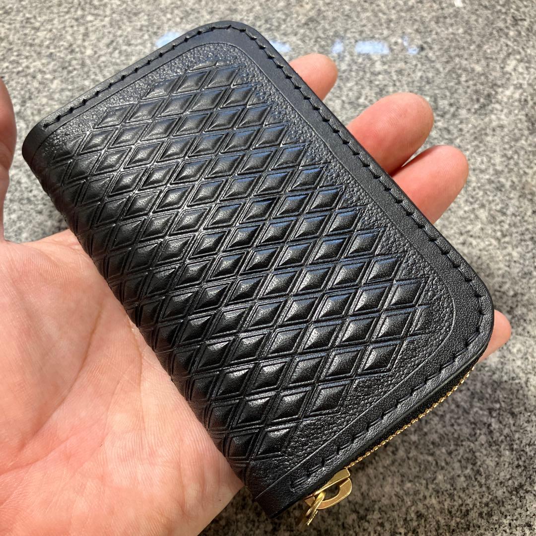 ラウンドファスナーType1mini 黒 ダイヤスタンプ