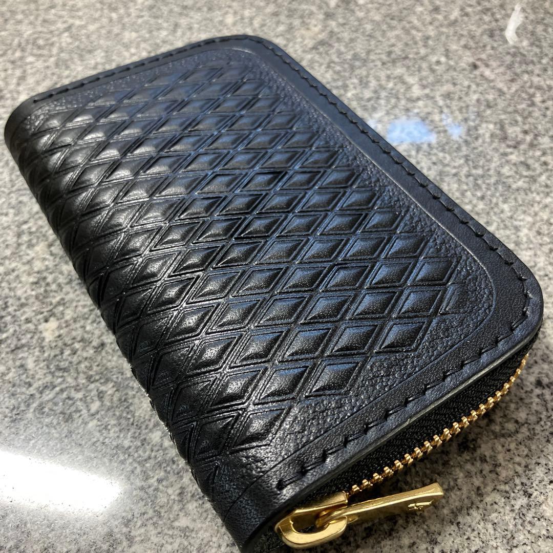 ラウンドファスナーType1mini 黒 ダイヤスタンプ