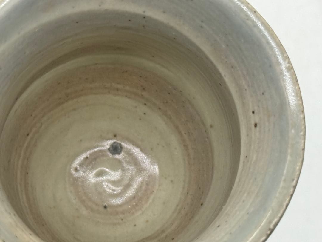 島田達三作　象嵌鐡釉湯呑み　人間国宝　茶器　送料込み260305