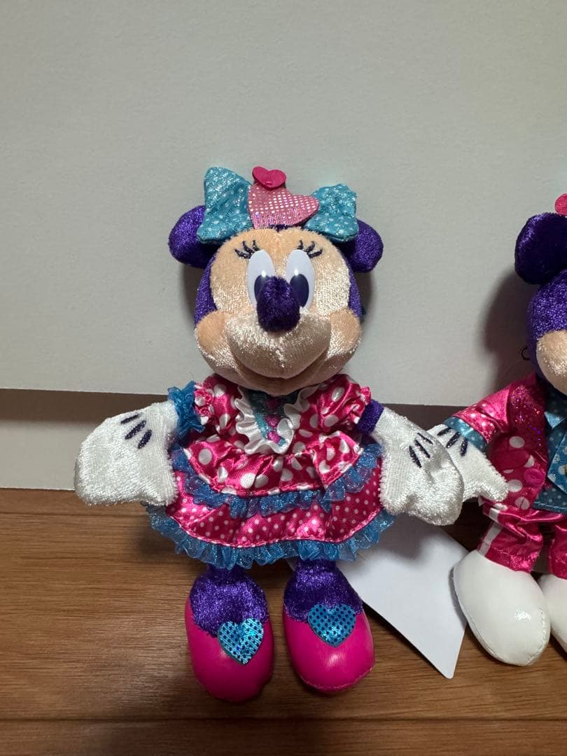 お顔厳選！】ミニーファンダーランド　ミッキー&ミニーぬいぐるみバッジ