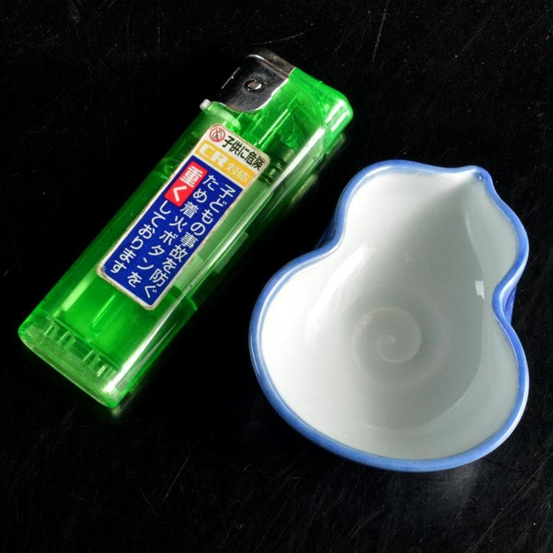 平安　三浦竹泉造　染付　瓢箪形　向付　共布共箱　2点まとめて　M　R5616