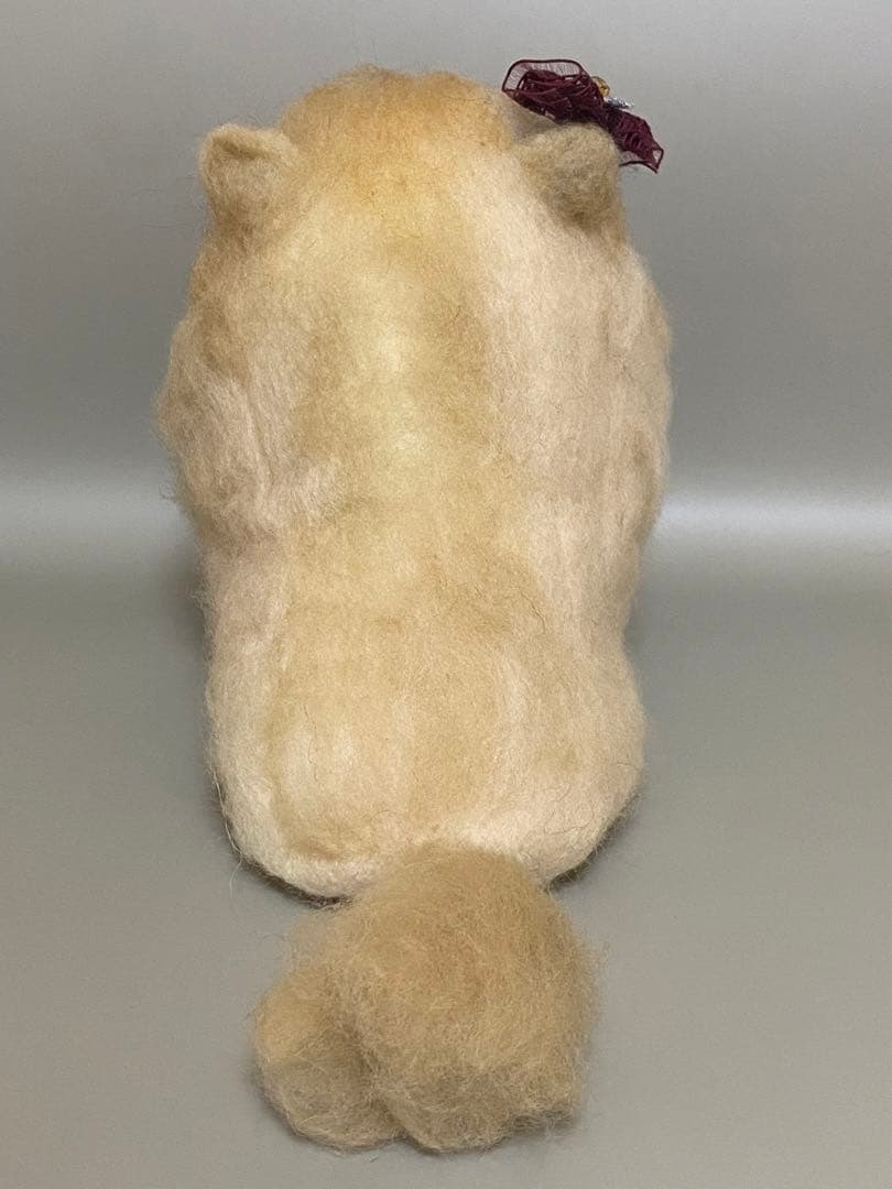 羊毛フェルト ポメラニアンちゃん　オレンジ色　パピーちゃん