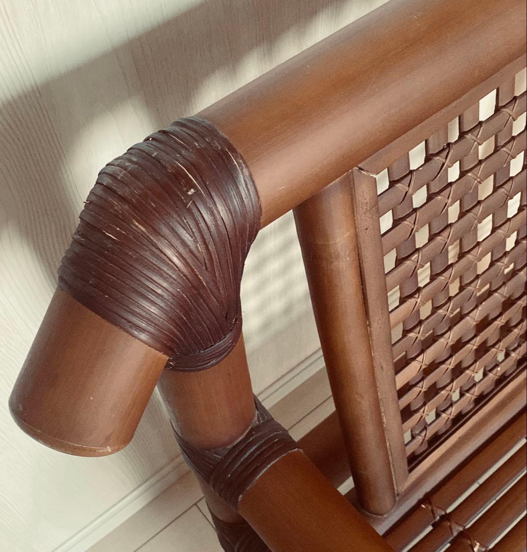 〈希少〉バンブー 竹製 ラタン チェア アンティーク 民族　民族雑貨