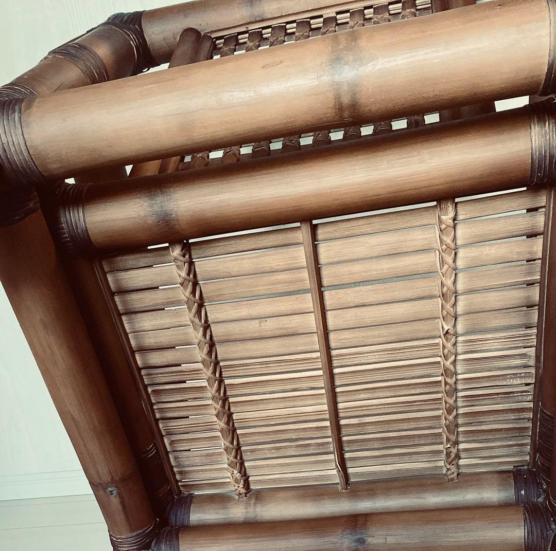 〈希少〉バンブー 竹製 ラタン チェア アンティーク 民族　民族雑貨