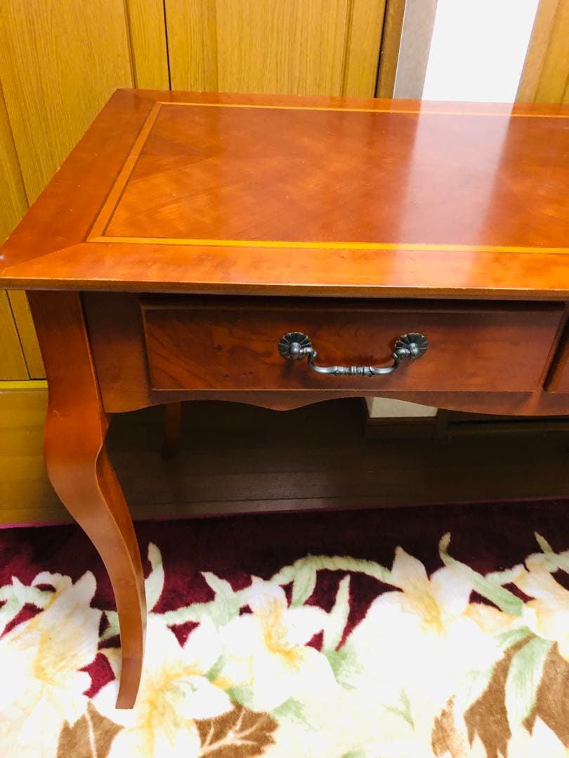 アンティーク　サイドテーブル　コンソールテーブル　書斎　木製クラシックテーブル