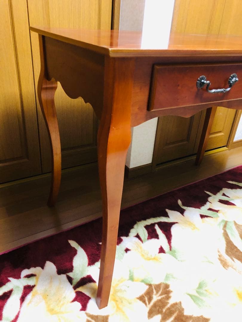 アンティーク　サイドテーブル　コンソールテーブル　書斎　木製クラシックテーブル