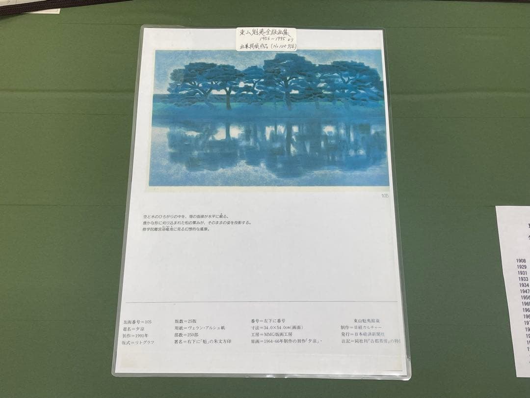 《入手困難》東山魁夷 リトグラフ 夕涼 1991年⭐︎生前作 古都慕情特別限定版