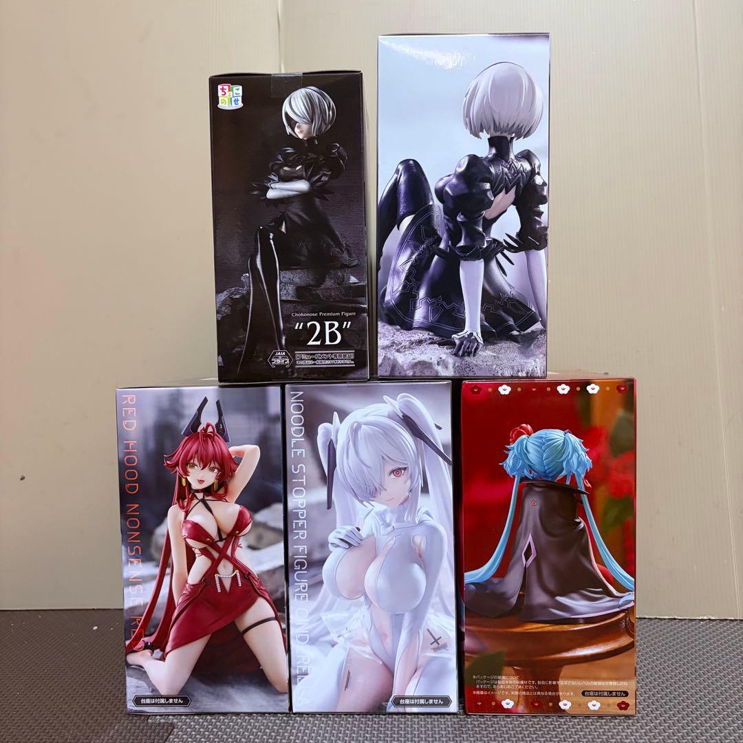 ぬーどるストッパー　シンデレラ　レッド　初音ミク椿　2B ちょこのせ　5体セット