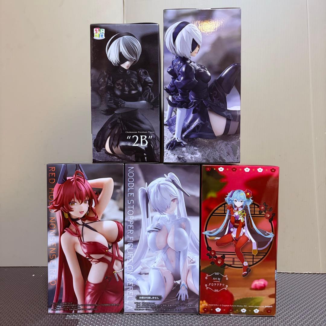 ぬーどるストッパー　シンデレラ　レッド　初音ミク椿　2B ちょこのせ　5体セット