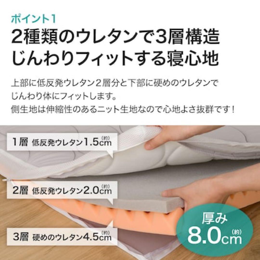 ニトリ じんわりフィットする低反発敷布団 セミダブル