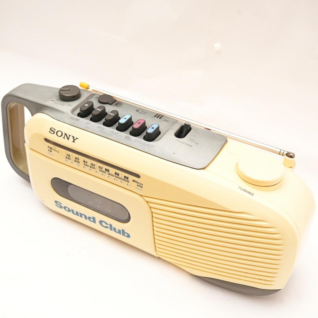 可動品 SONYラジカセ CFM-101 Souundclub カセットテープ