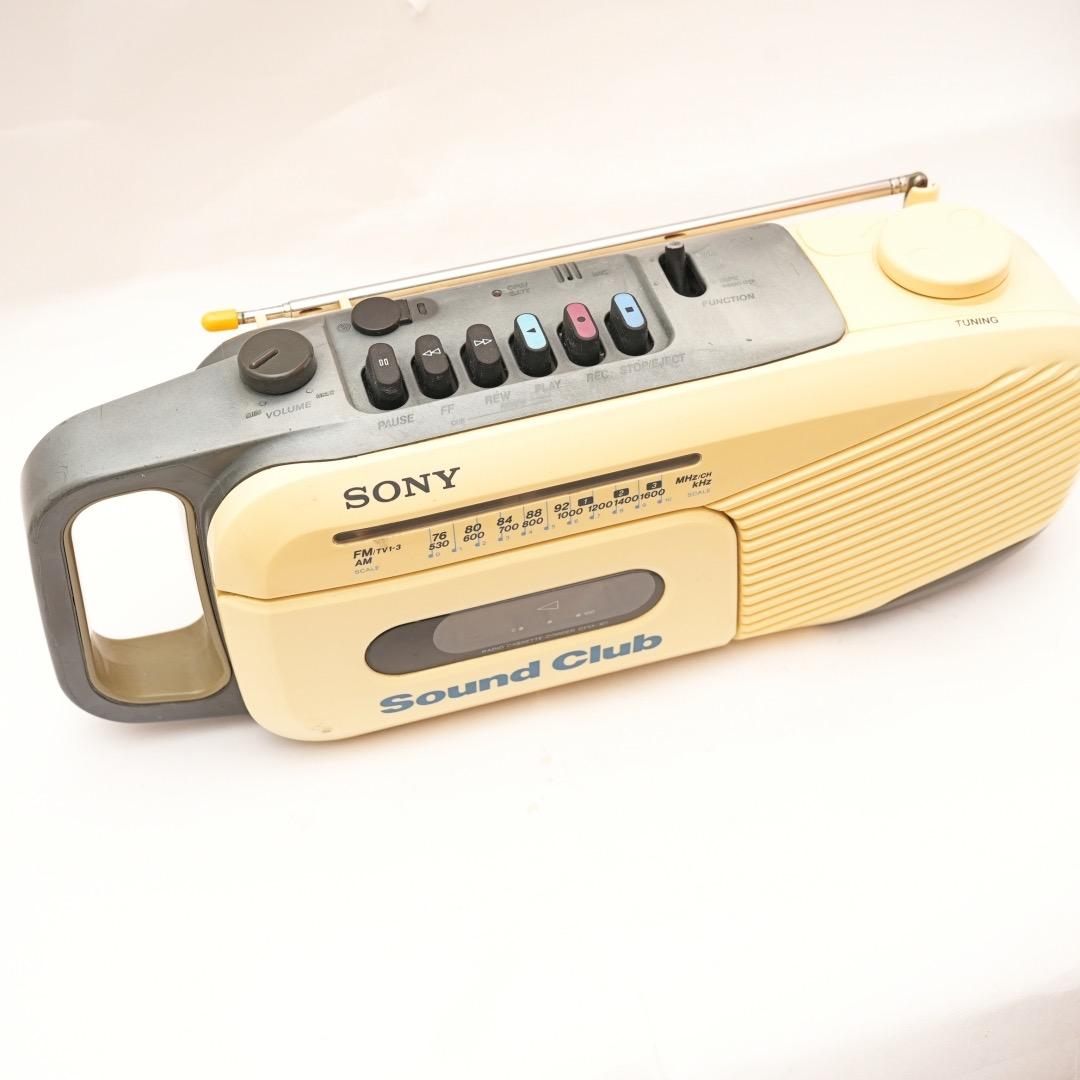 可動品 SONYラジカセ CFM-101 Souundclub カセットテープ
