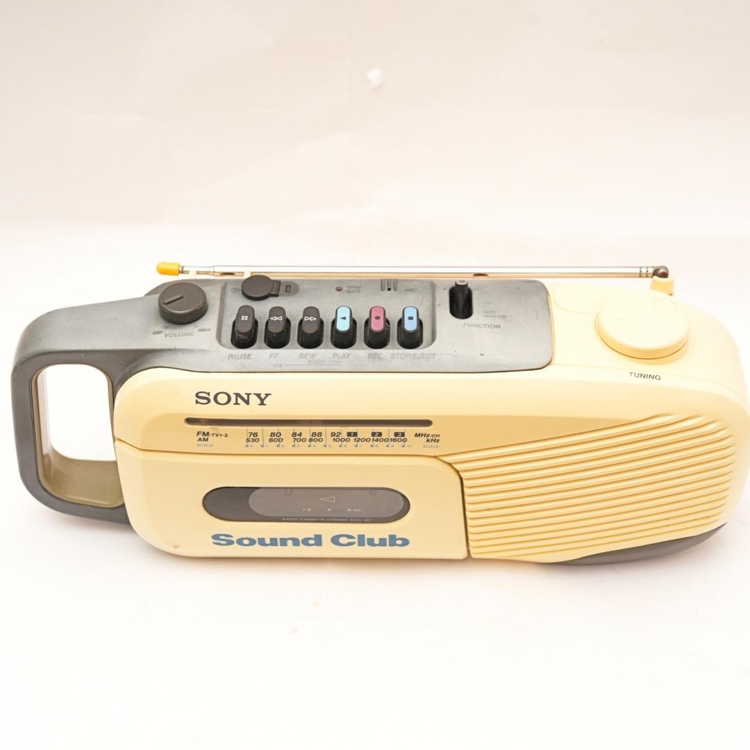 可動品 SONYラジカセ CFM-101 Souundclub カセットテープ