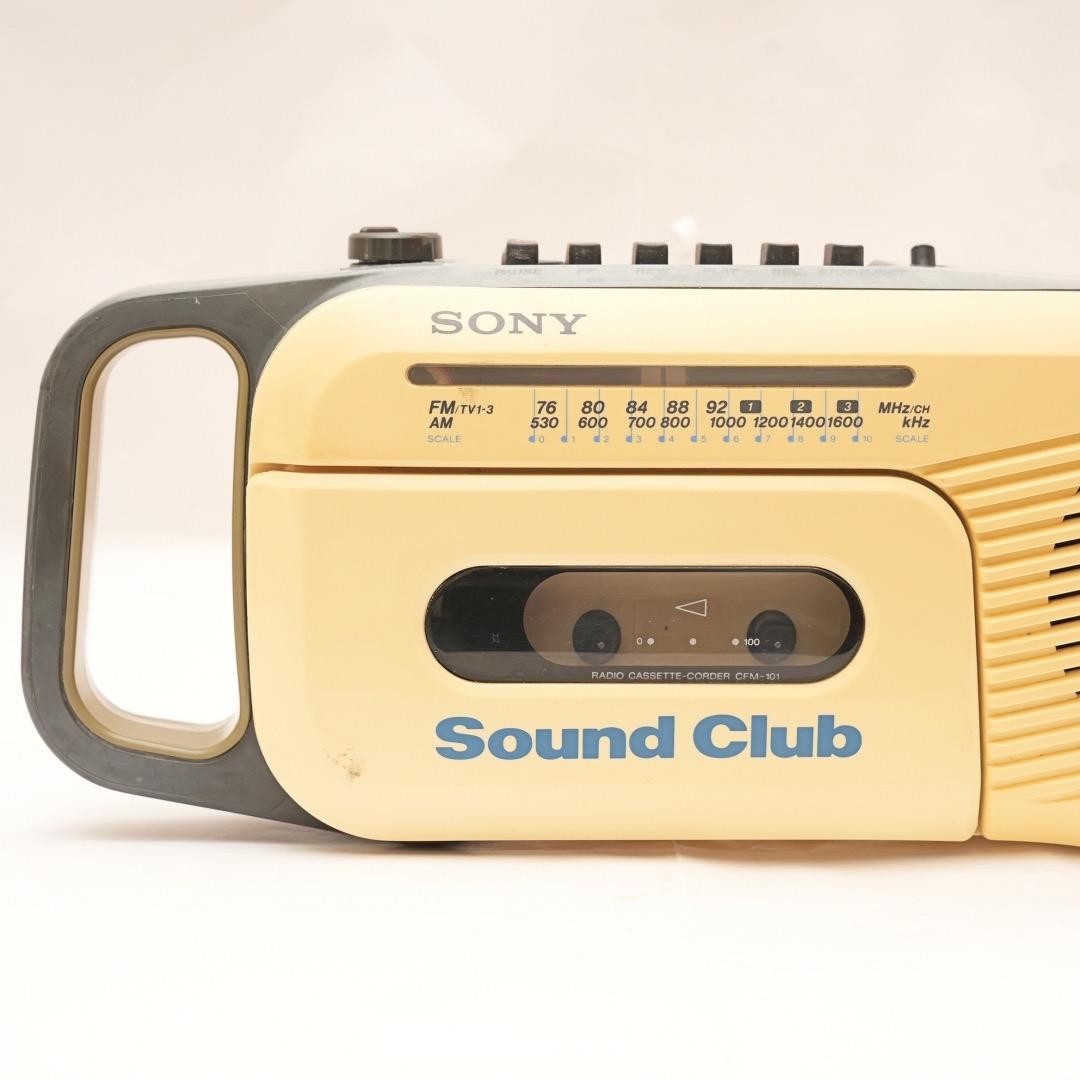 可動品 SONYラジカセ CFM-101 Souundclub カセットテープ