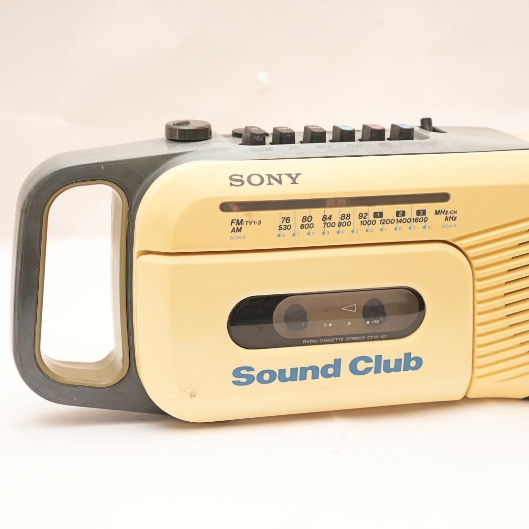 可動品 SONYラジカセ CFM-101 Souundclub カセットテープ