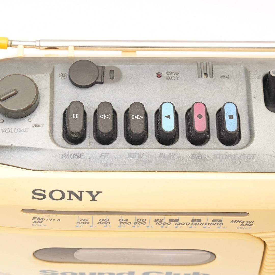 可動品 SONYラジカセ CFM-101 Souundclub カセットテープ