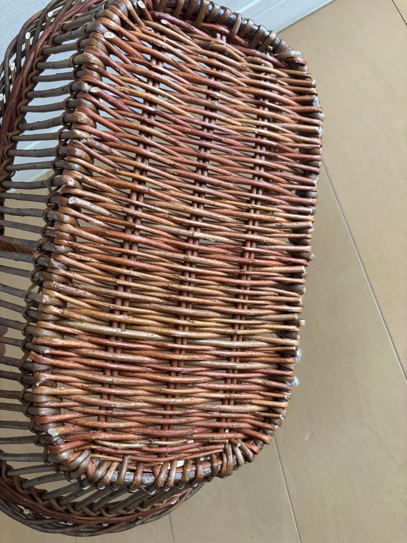 最終価格　フランス 柳細工の収穫かご