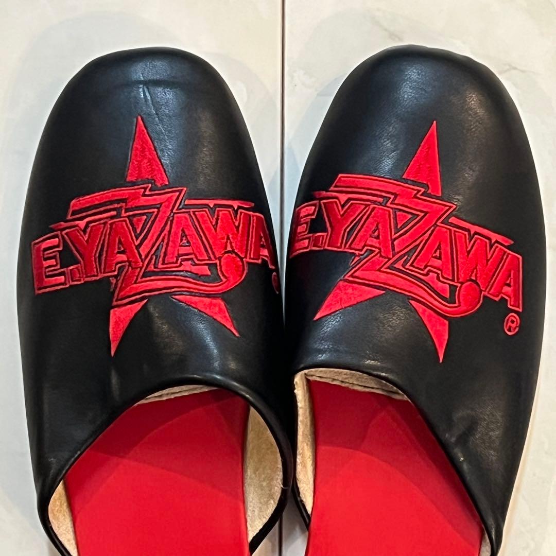 E.YAZAWA 矢沢永吉　スリッパ 黒 赤