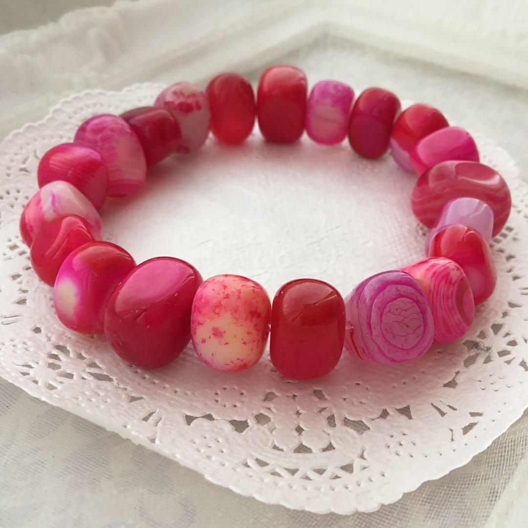 天然石ブレスレット❤️瑪瑙　アゲート❤️可愛いパワーストーン