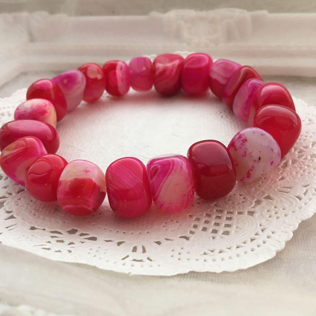 天然石ブレスレット❤️瑪瑙　アゲート❤️可愛いパワーストーン