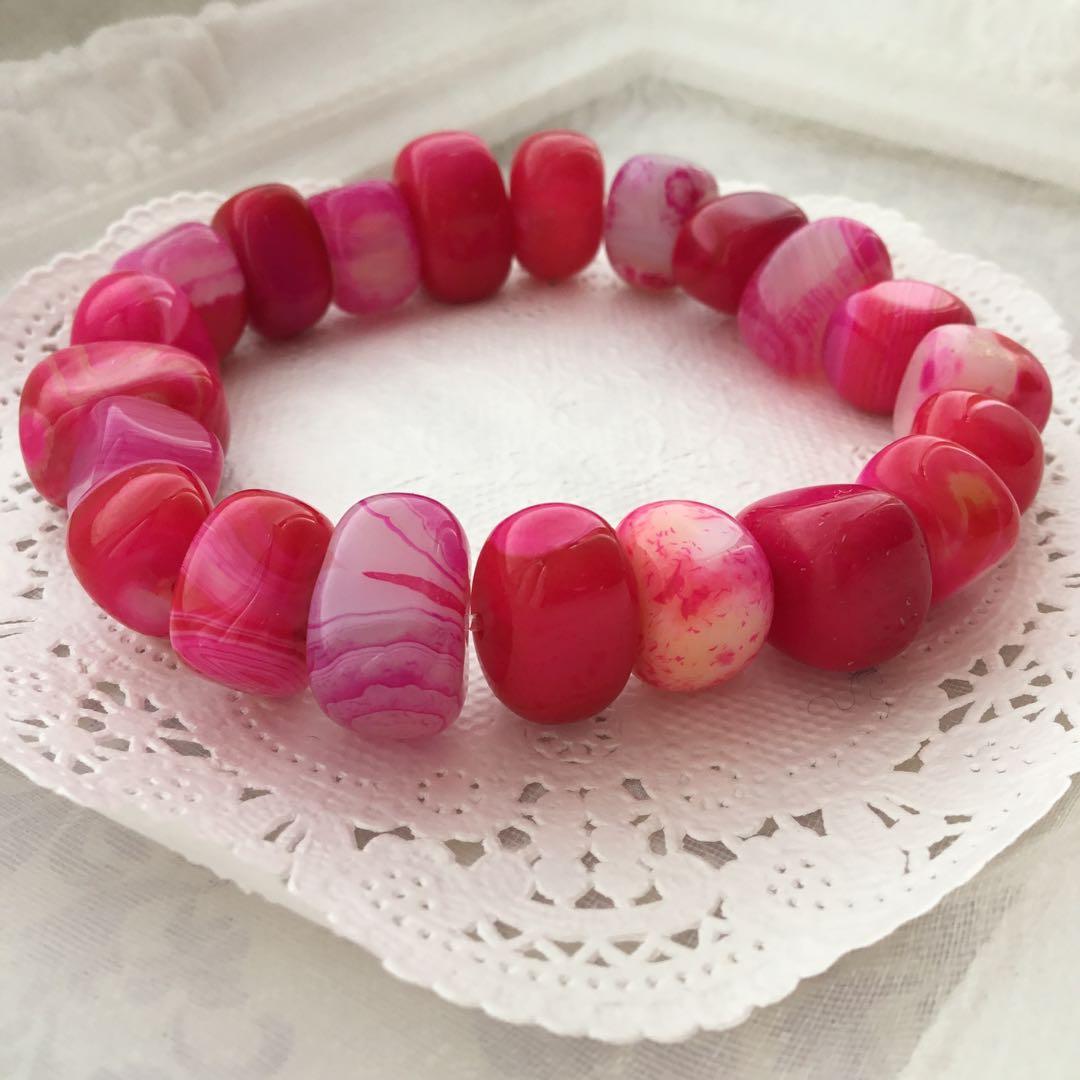 天然石ブレスレット❤️瑪瑙　アゲート❤️可愛いパワーストーン