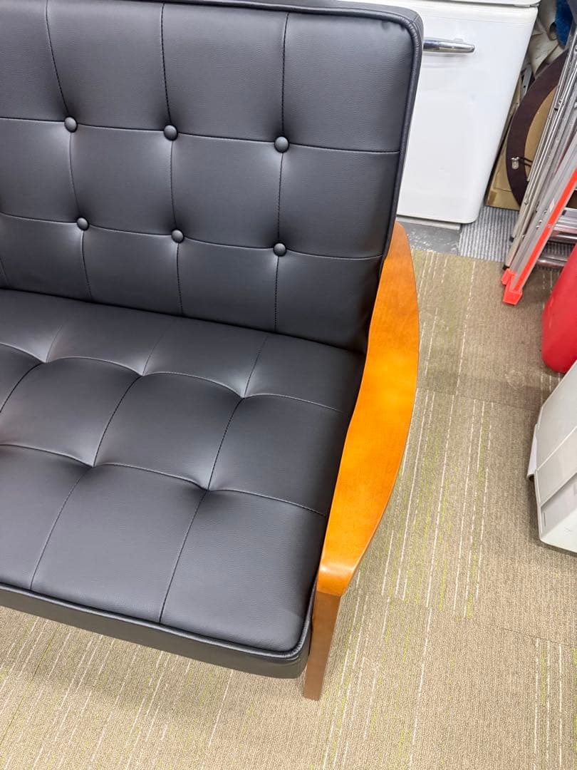 【ほぼ新品】ニトリ　2人掛けソファー（Nシールドルッキ2 BK/MBR）