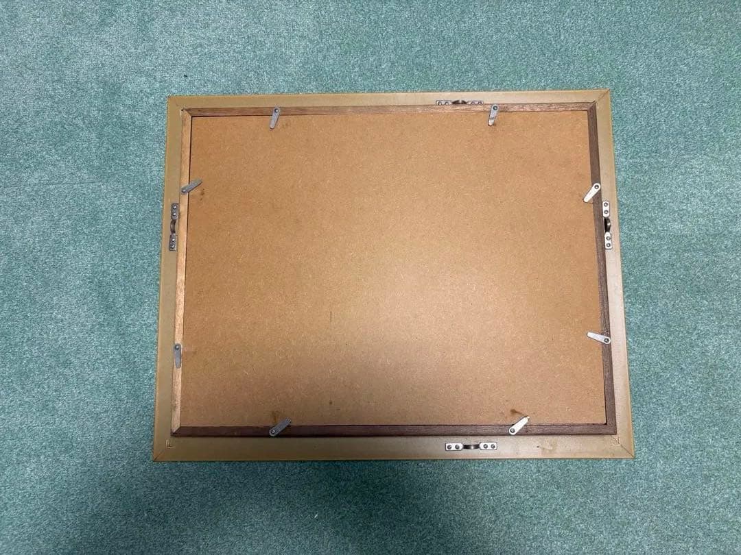 油彩画 青空と木々の風景